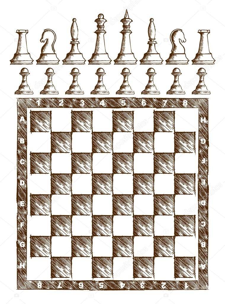 Как нарисовать шахматную доску