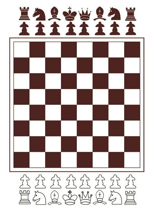 Шахматная доска нарисовать на листе