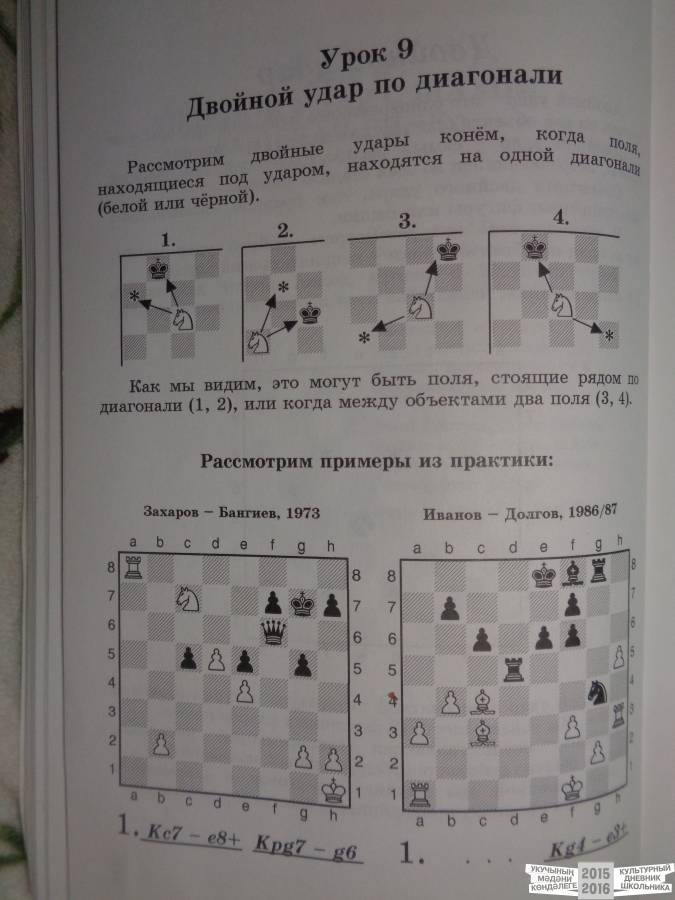 Урок двадцать седьмой. шахматные комбинации. двойной удар. | областная спортивная школа по шахматам а.е.карпова