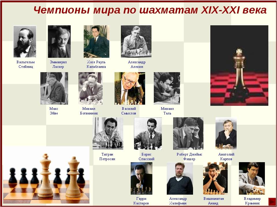 Чемпионы мира по шахматам
