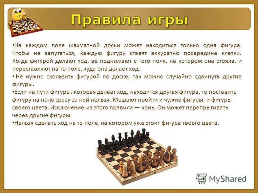 Правила игры в шахматы