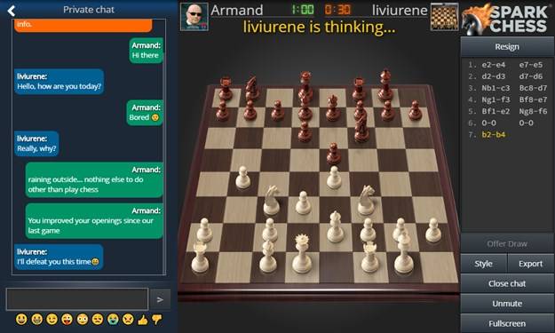 Шахматы spark chess - играть онлайн бесплатно с компьютером
